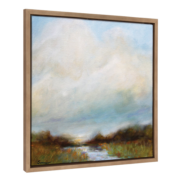 Kate & Laurel Sylvie Tranquility Framed Canvas By Mary Sparrow