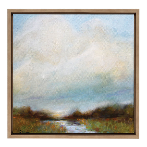 Kate & Laurel Sylvie Tranquility Framed Canvas By Mary Sparrow