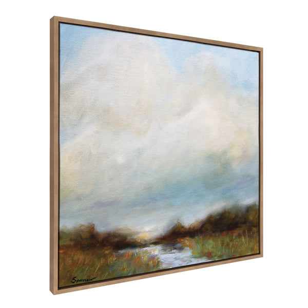 kate & laurel Sylvie Tranquility Framed Canvas by Mary Sparrow