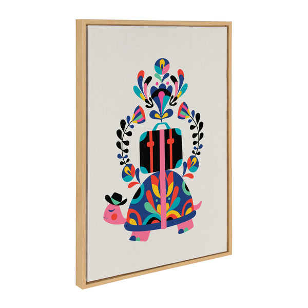 Kate & Laurel Sylvie Travel Animal Framed Canvas By Rachel Lee Of My Dream Wall