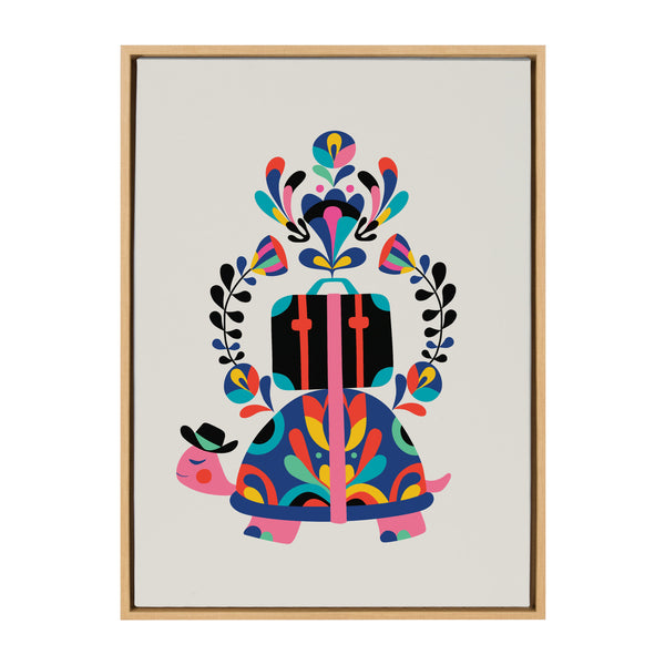 kate & laurel Sylvie Travel Animal Framed Canvas By Rachel Lee of My Dream Wall