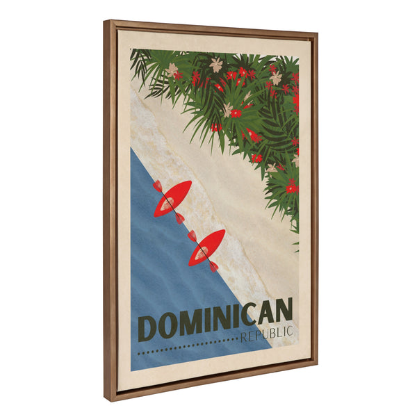 Kate & Laurel Sylvie Travel Poster Dominican Republic Framed Canvas By Chay O