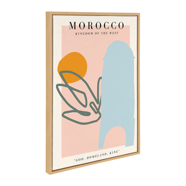 Kate & Laurel Sylvie Travel Poster Morocco No.1 Framed Canvas By Chay O