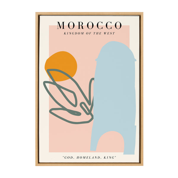 kate & laurel Sylvie Travel Poster Morocco No.1 Framed Canvas by Chay O
