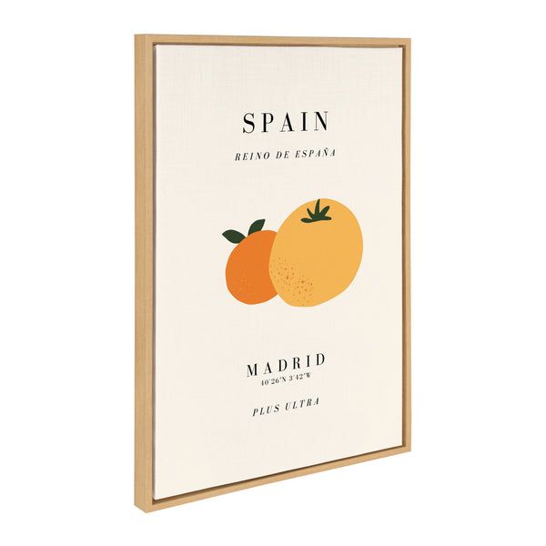Kate & Laurel Sylvie Travel Poster Spain Framed Canvas By Chay O