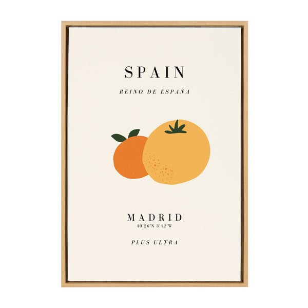 kate & laurel Sylvie Travel Poster Spain Framed Canvas by Chay O