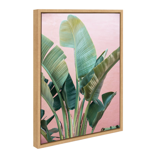 Kate & Laurel Sylvie Tropic Pink Framed Canvas By Alicia Bock