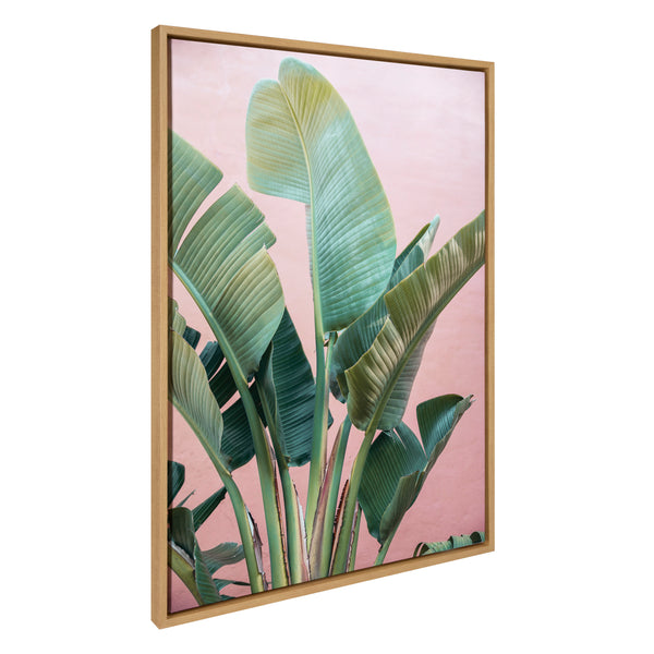 kate & laurel Sylvie Tropic Pink Framed Canvas by Alicia Bock