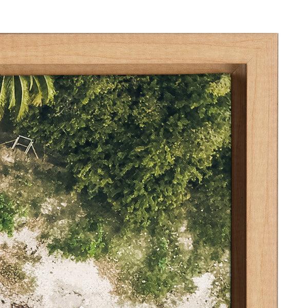 Kate & Laurel Sylvie Tropical Beach From Above Framed Canvas By Amy Peterson