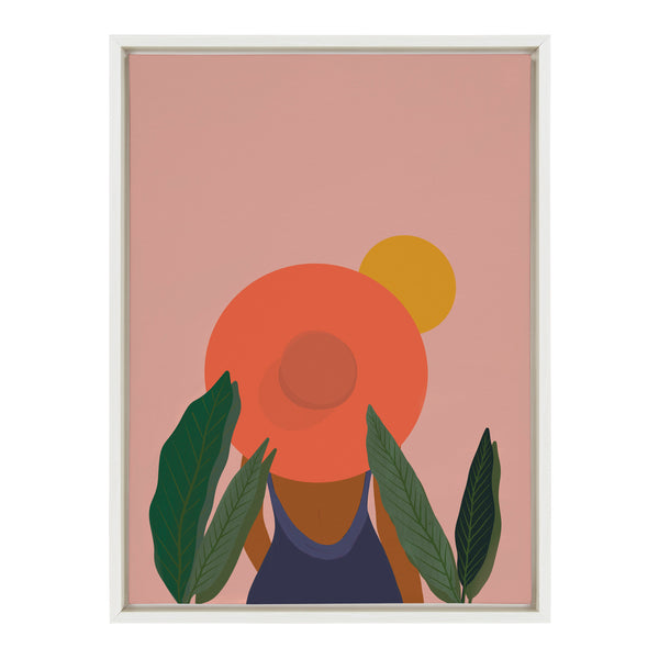 Kate & Laurel Sylvie Tropical Girl Framed Canvas By Oris Eddu