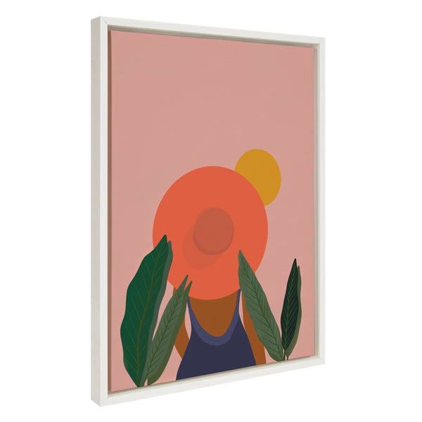 Kate & Laurel Sylvie Tropical Girl Framed Canvas By Oris Eddu