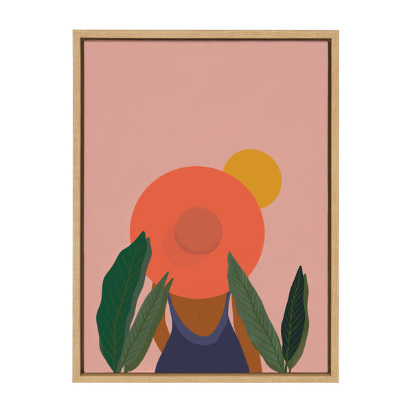 kate & laurel Sylvie Tropical Girl Framed Canvas by Oris Eddu