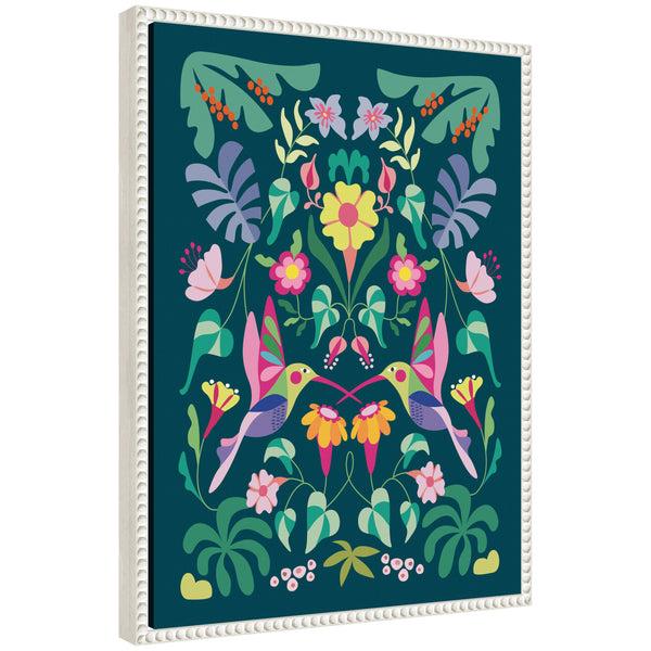 kate & laurel Sylvie Tropical Hummingbirds Framed Canvas by Rachel Lee