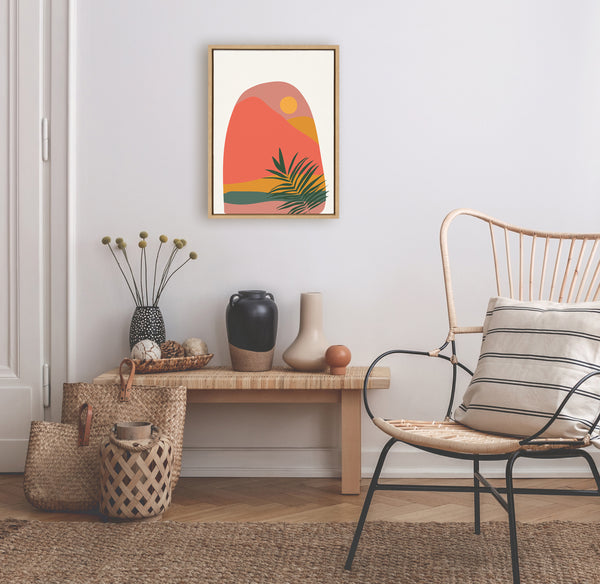Kate & Laurel Sylvie Tropical Landscape Framed Canvas By Oris Eddu