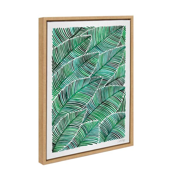 Kate & Laurel Sylvie Tropical Leaves Framed Canvas By Cat Coquillette