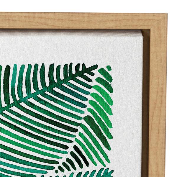 Kate & Laurel Sylvie Tropical Leaves Framed Canvas By Cat Coquillette