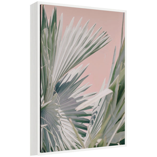 kate & laurel Sylvie Tropical Pink Bismarck Framed Canvas by Alicia Bock