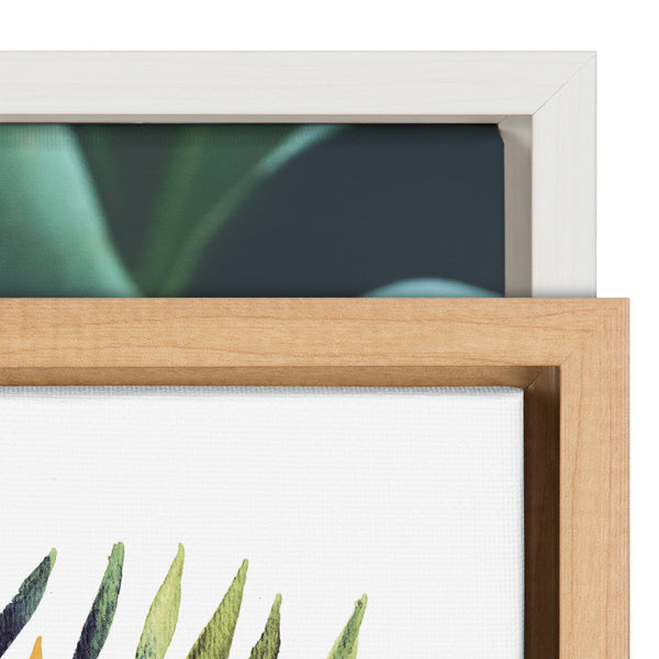 Kate & Laurel Sylvie Tropical Wanderlust Botanical Wall Art Framed Canvas Set