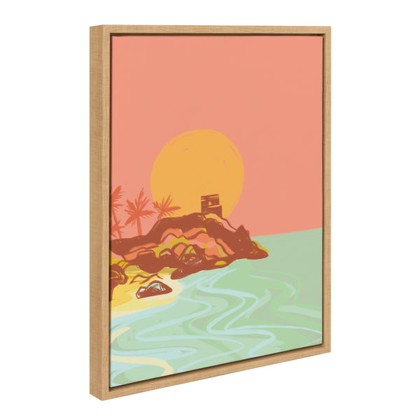 Kate & Laurel Sylvie Tulum Ruins Framed Canvas By Kasey Free