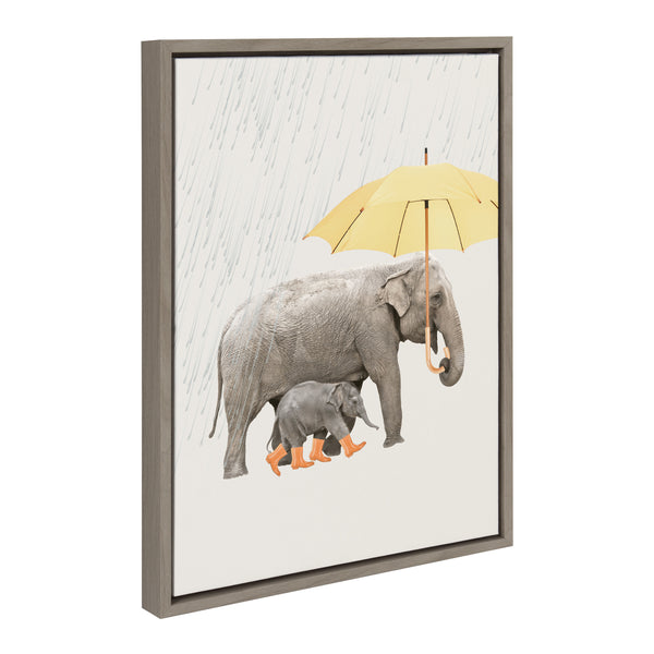 Kate & Laurel Sylvie Under The Rain Framed Canvas By July Art Prints