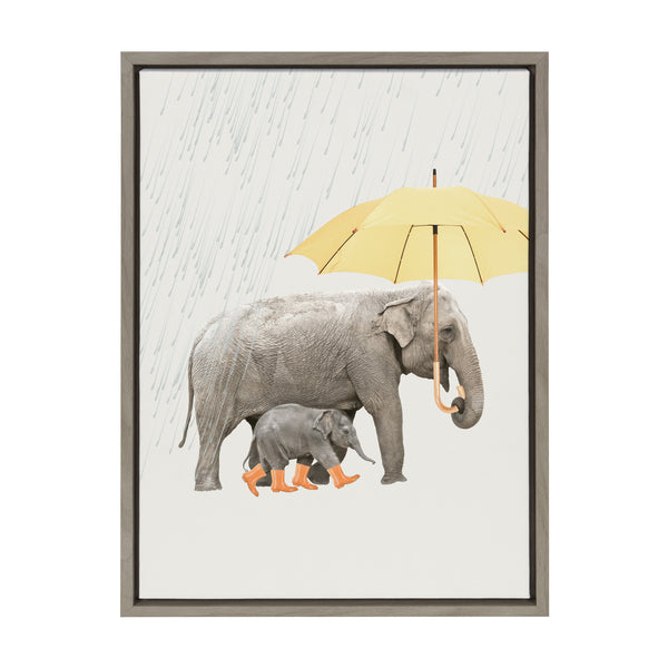 Kate & Laurel Sylvie Under The Rain Framed Canvas By July Art Prints
