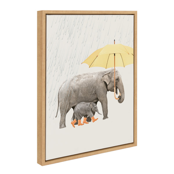 kate & laurel Sylvie Under the Rain Framed Canvas by July Art Prints