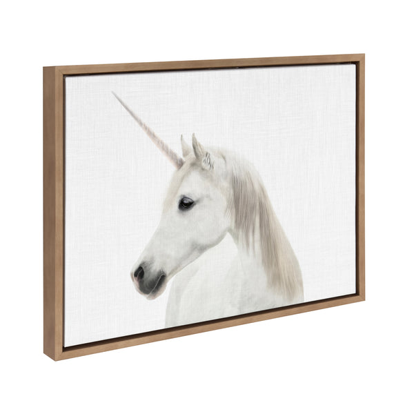 Kate & Laurel Sylvie Unicorn Framed Canvas By Simon Te Of Tai Prints