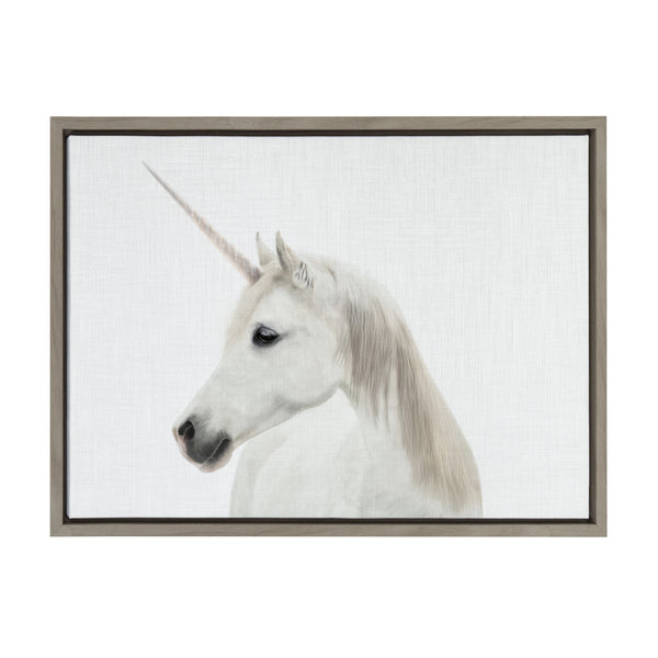 kate & laurel Sylvie Unicorn Framed Canvas by Simon Te of Tai Prints