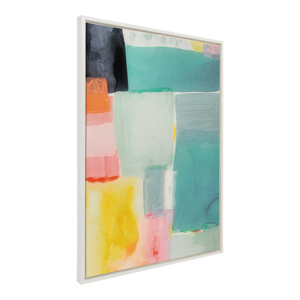 Kate & Laurel Sylvie United Colors I Framed Canvas By Amy Lighthall