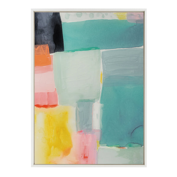 Kate & Laurel Sylvie United Colors I Framed Canvas By Amy Lighthall