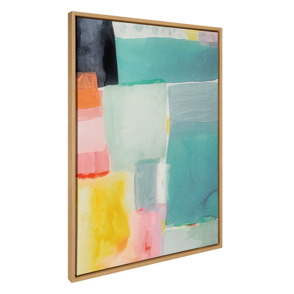 kate & laurel Sylvie United Colors I Framed Canvas by Amy Lighthall