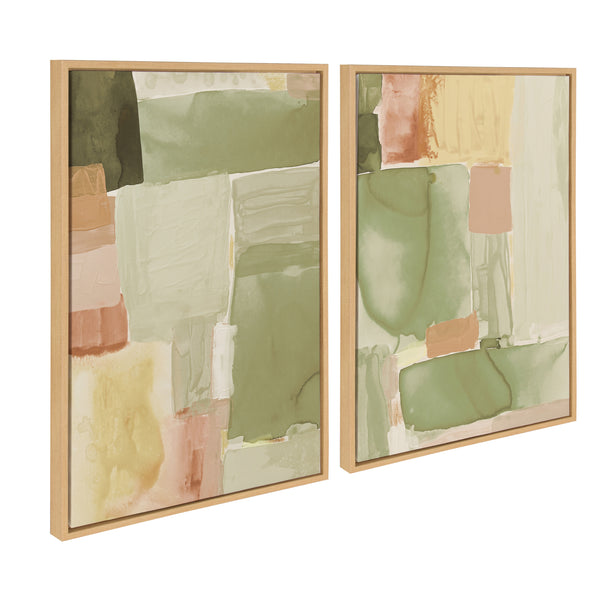 kate & laurel Sylvie United Colors III and IV Framed Canvas Art Set by Amy Lighthall
