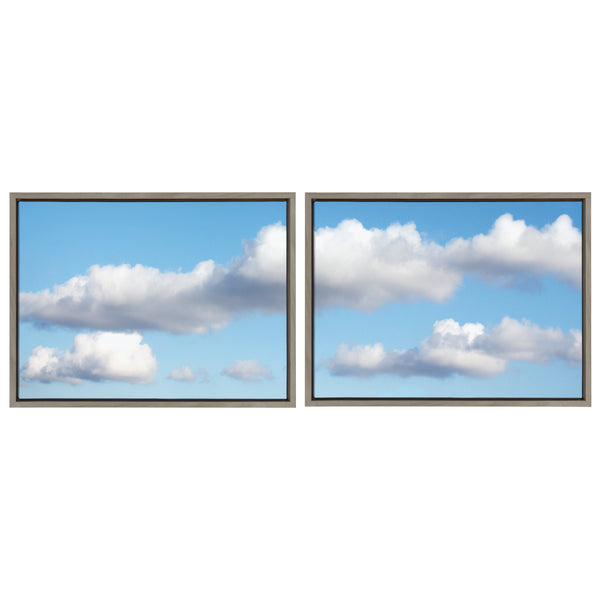 Kate & Laurel Sylvie Uplifting Clouds Framed Canvas By Stephanie Klatt