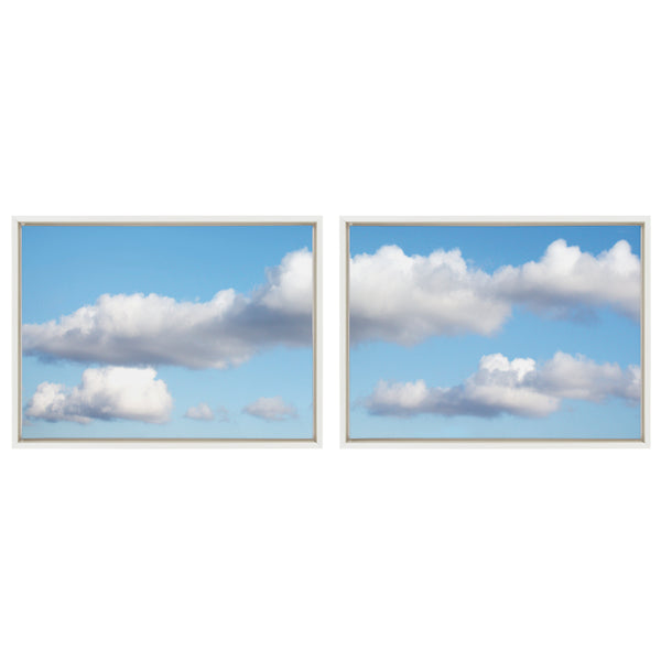 kate & laurel Sylvie Uplifting Clouds Framed Canvas by Stephanie Klatt