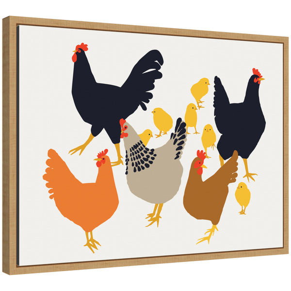 kate & laurel Sylvie Urban Flock Framed Canvas by Hannah Beisang