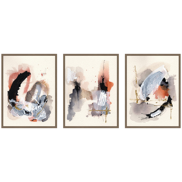 kate & laurel Sylvie Urban Wanderer 1 3 and 4 Framed Canvas Art Set by Xizhou Xie