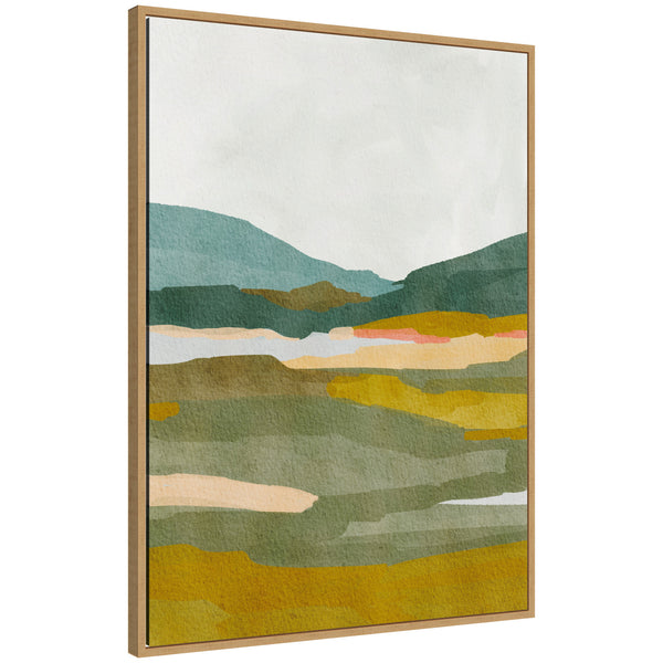 kate & laurel Sylvie Vibrant Abstract Framed Canvas by Nikita Jariwala