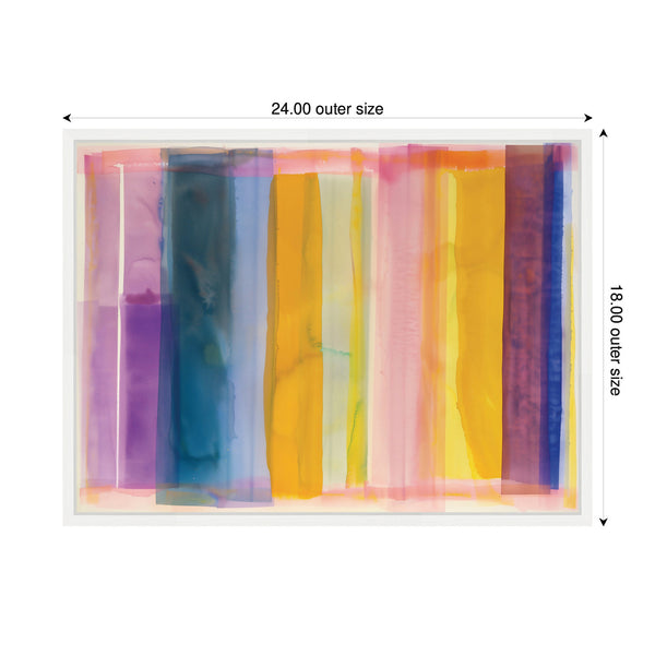 Kate & Laurel Sylvie Vibrant Lines I Framed Canvas By Amy Lighthall