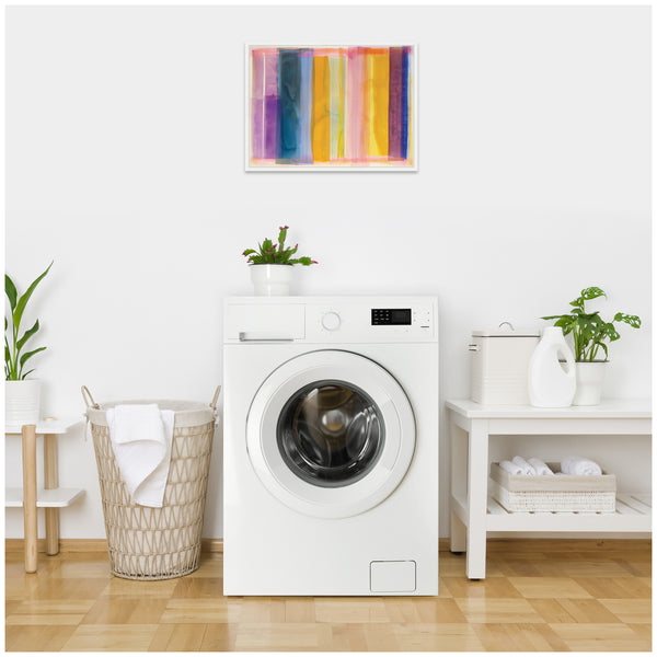Kate & Laurel Sylvie Vibrant Lines I Framed Canvas By Amy Lighthall