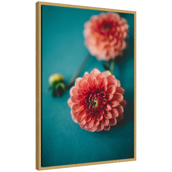 kate & laurel Sylvie Vibrant Pink Dahlia Floral Framed Canvas by Patricia Hasz of Patricia Rae Photography