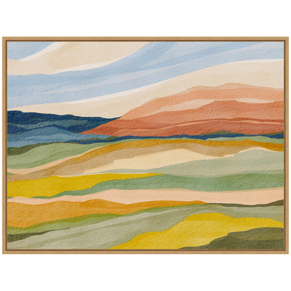 Kate & Laurel Sylvie Vibrant Rhythm Framed Canvas By Nikita Jariwala