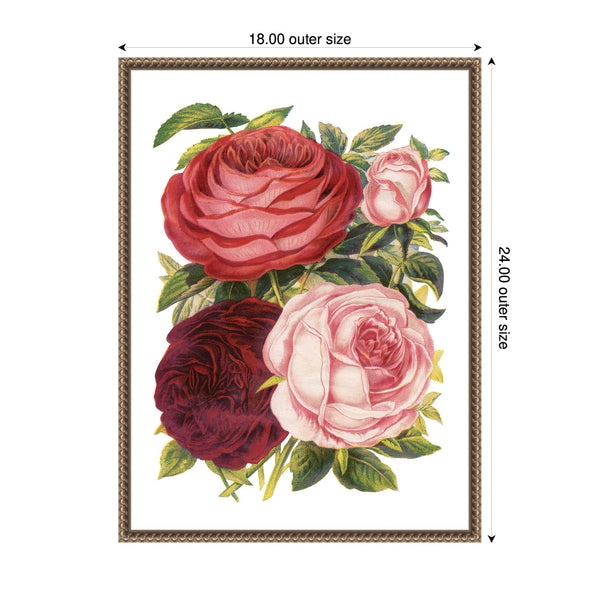 Kate & Laurel Sylvie Victorian Flowers Framed Canvas By The Creative Bunch Studio