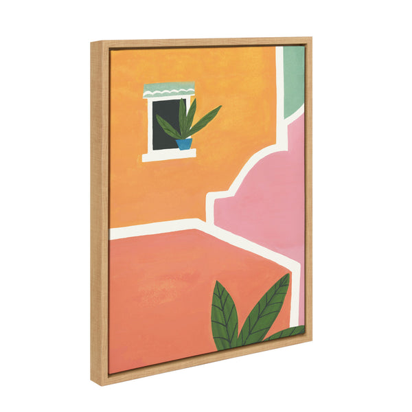Kate & Laurel Sylvie Village Walls Framed Canvas By Teju Reval
