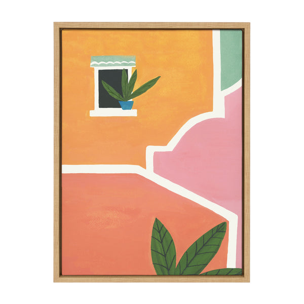 kate & laurel Sylvie Village Walls Framed Canvas By Teju Reval