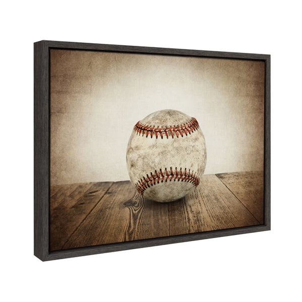 Kate & Laurel Sylvie Vintage Baseball Framed Canvas By Shawn St. Peter