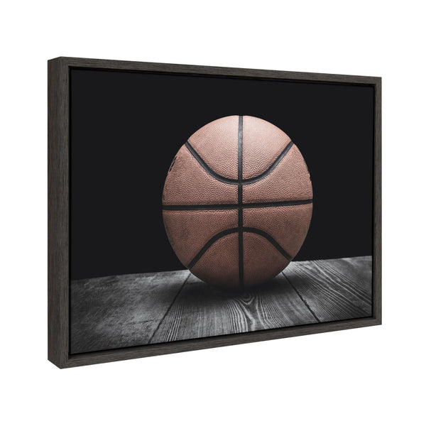 Kate & Laurel Sylvie Vintage Basketball Framed Canvas By Shawn St. Peter