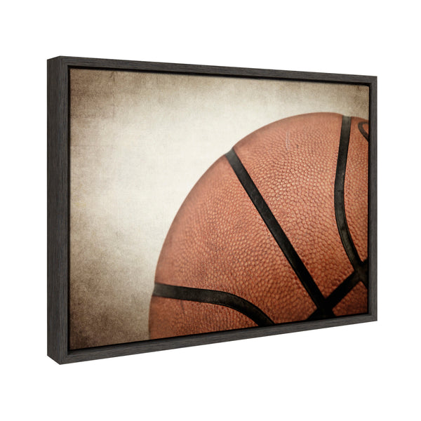 Kate & Laurel Sylvie Vintage Bball Framed Canvas By Shawn St. Peter