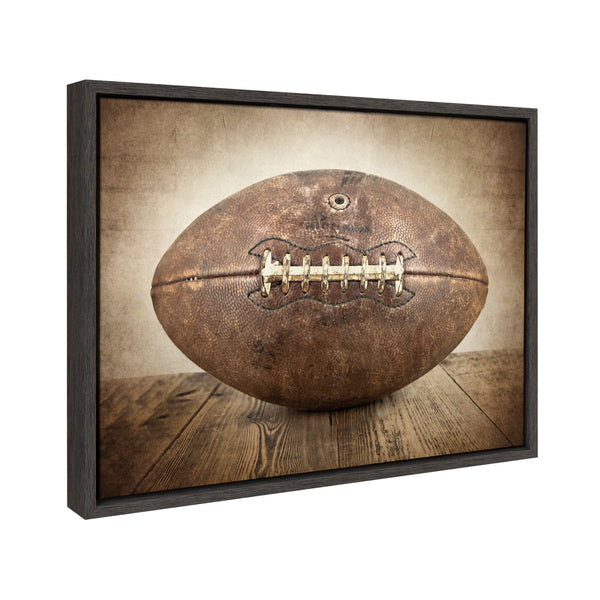 Kate & Laurel Sylvie Vintage Football Framed Canvas By Shawn St. Peter
