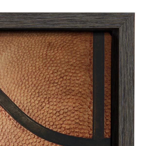 Kate & Laurel Sylvie Vintage Half Basketball Framed Canvas By Shawn St. Peter
