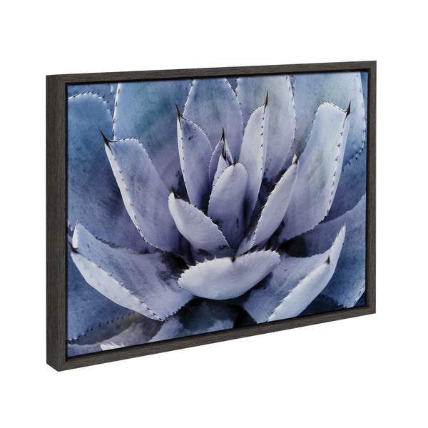 Kate & Laurel Sylvie Violet Cactus Framed Canvas By Amy Peterson
